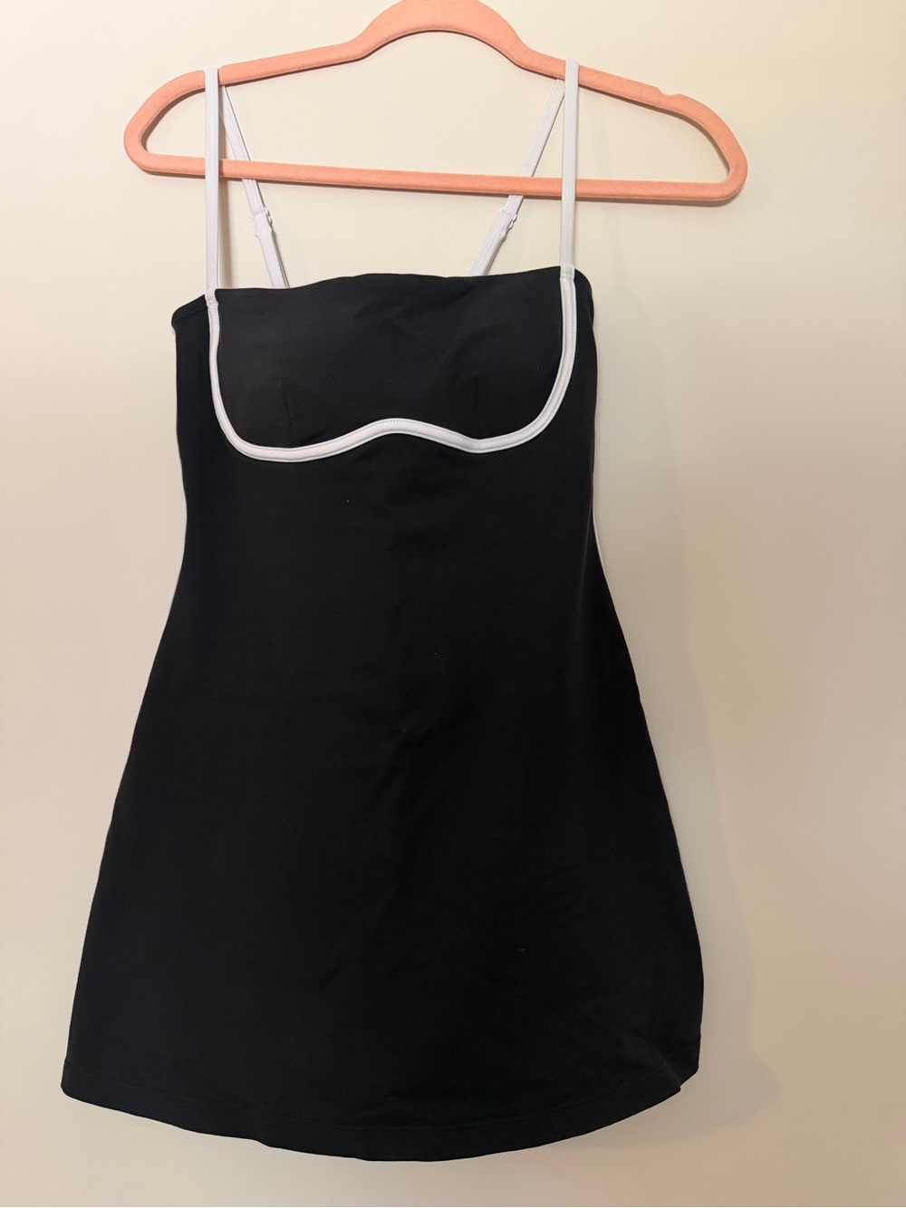 ALO Yoga Black Mini Dress with White Trim
